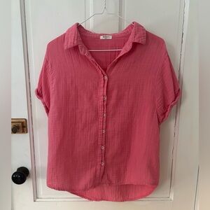 Dylan Los Angeles Short Sleeve Gauze Button Down